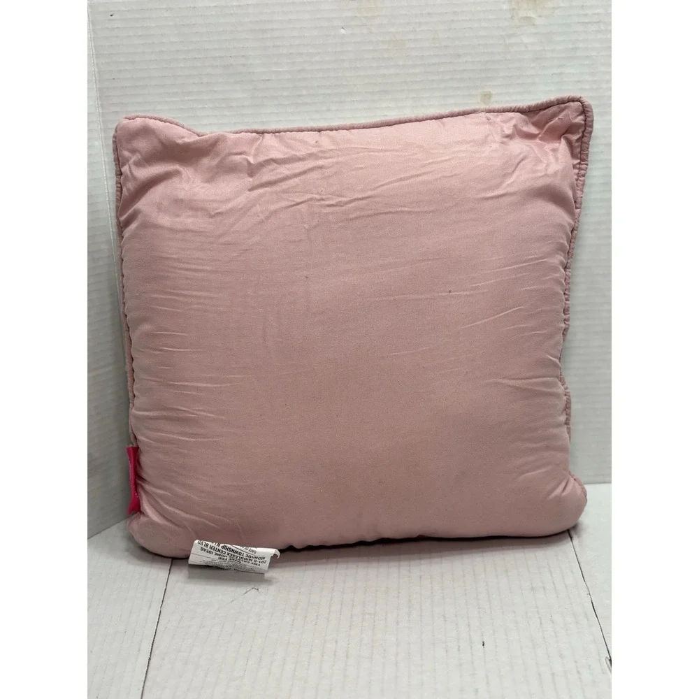 Juicy Couture Crown Throw Pillow Pink White‎ Decorative Cushion 15x15